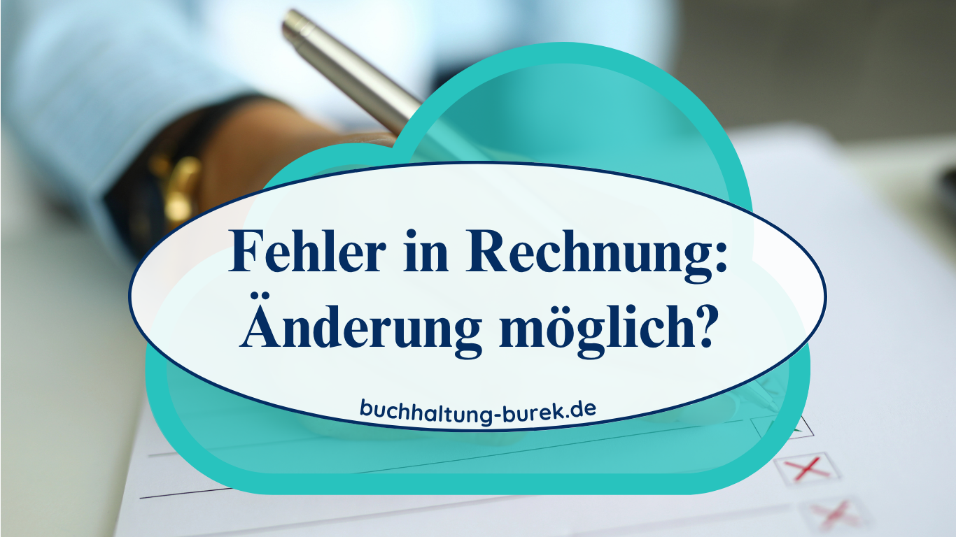 Rechnungskorrektur, Hand mit Stift kreuzt etwas durch